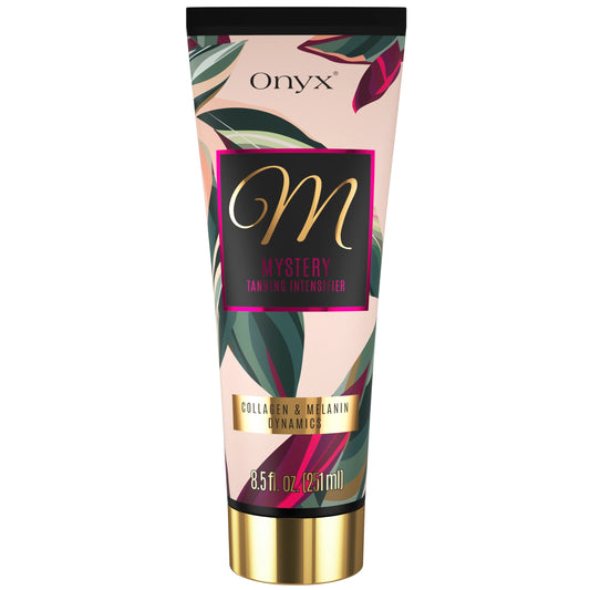 Onyx Mystery Tanning Intensifier mit Collagen und Melanin Dynamics, Produktabbildung der 251ml Tube auf weißem Hintergrund